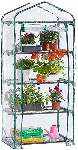 Unibos 4 Tier Mini Greenhouse Cold Frame Green House Garden Outdoor Plants Growing NEW