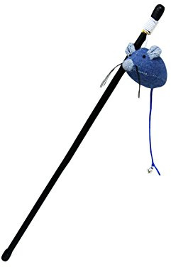 Bubimex - Caña de Pescar con ratón Vaquero con Campanilla para Gato
