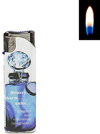 SEPILO Profumo, accendino profumo, accendino piezoelettrico con fiamma morbida, pratica ed elegante, per la donna (1 accendino (blu)