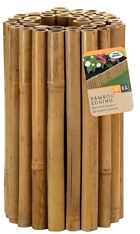 garden mile Bordura decorativa in bambù, 30 cm x 1 m, per aiuole, aiuole, falciatura, vialetto, vialetto, albero, stagno, decorazione per esterni (1), marrone