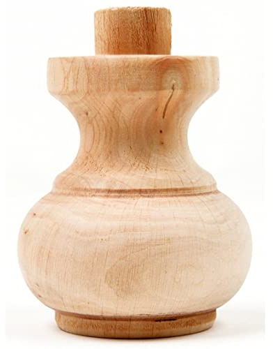 Holzando Holzfüße für Möbel aus Erle ø74 - naturbelassenes Holz - ideal für Restauration & Reparatur - Möbelfüße Holz in Verschiedene Größen & Materialien erhältlich
