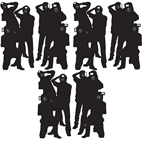 Beistle 6 Stück Paparazzi Requisiten Dünne Kunststoff Hollywood Thema Party Dekorationen für Wände Photo Booth Requisiten für VIP Awards Nacht Filmnacht 160.0 cm