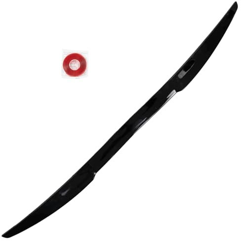 AUTOXBERT 45115cm Universal Car Rear Lip V-Style Spoiler Rear Trunk Roof Spoiler Tail Trunk Wing Closs Black Improve Your Car Aerodynamic & Sport Appearance