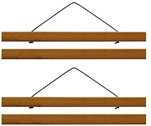 Magnetisk bildlist, trä affischskena affischhängare väggbilder foton A3-affischlist, affischskena träram bildlist klämlist, affischram affischrulle för upphängning av affischer, foton