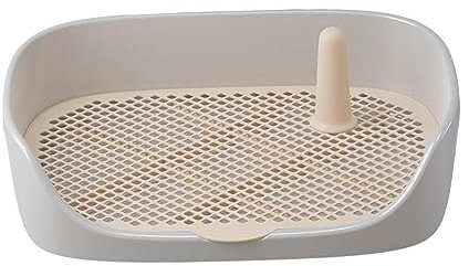 MagiDeal Hundetoiletten-Trainings-Töpfchen-Tablett, Haustier-Katzentoilette, Heimtierbedarf, Wohnung, leicht zu reinigen, Trainingsunterlage, Grau 40x30x11cm