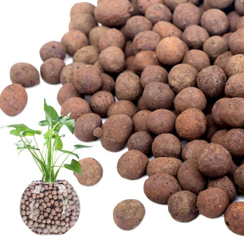Guijarros de arcilla Leca de 10 libras para plantas, bolas de Leca expandidas para plantas de interior, mezcla para macetas de orquídeas, enmienda del suelo, drenaje, fácil reutilizabilidad, 4-16 mm