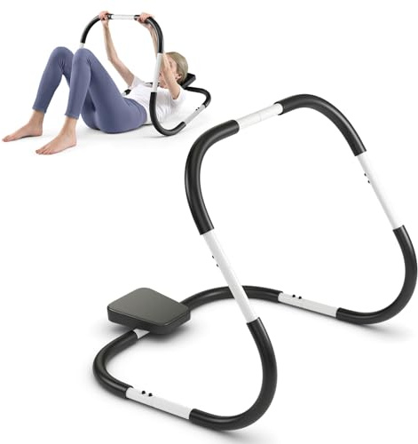 GOPLUS AB Trainer portable, Appareil d'Entraînement Crunch avec Appuie-tête Rembourré, Équipement d'Exercice pour Abdominaux et Jambes, Assistant d'Entraînement Assis pour Maison