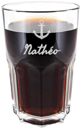 Ocadeau Vaso de refresco Personalizable - Vaso de Aperitivo o de refresco para Personalizar - Grabado de Texto en Este Vaso de refresco Macizo