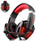Laspi Casque Gaming avec Micro, Gaming Headset pour PS4/PS5/PC,Casque Gamer avec LED Lampe Stéréo Bass Microphone Réglable avec Micro 3.5mm Jack