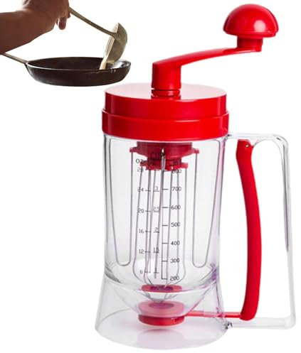 Holdes Kaka degportionerare 900 ml kaka degdispenser bakat dispenser portionerare deg med lock och skala för att göra kakor, pannkakor, muffins, våfflor DI Y-verktyg med lock och skala