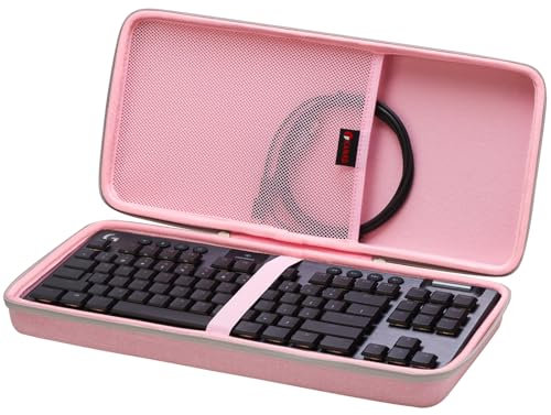 XANAD Hartschalen-Schutzhülle für Logitech G915 TKL, G PRO Tastatur, G PRO X TKL 80% 87-Tasten-Computertastatur - Rosa