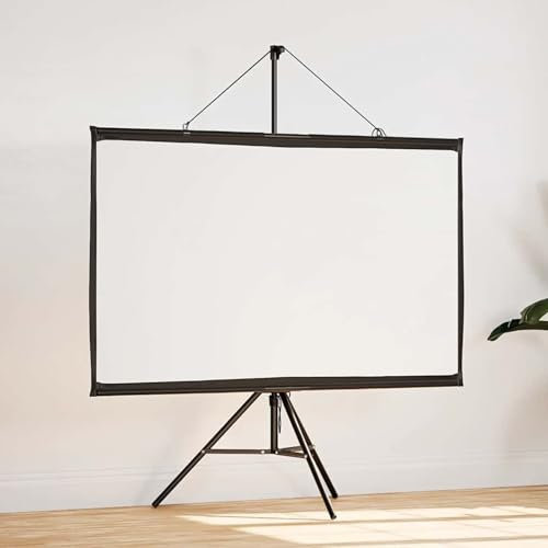 Juroupi Schermo di Proiezione con Treppiede 72 Pollici 16:9,Schermi di Proiezione,Portatile,Ideale per Home Theatre,Film all’Interno e Esterno-4101047