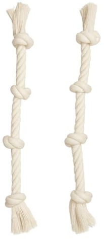 GOGOTAIL 2-Pack 20” Heavy-Duty Dog Rope Toys for Strong Chewers – 4-Knot Tug & Chew Toy for Medium & Large Dogs – Safe, Indoor & Outdoor, Washable Cotton Dental Play Toy