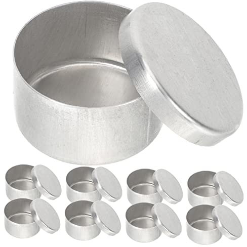 COMPUKAS 9Pièces Pesée Aluminium pour Échantillonnage de Sol Pots de Pesée Ronds Idéaux pour Laboratoire et Enseignement