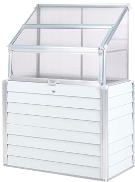 Serra in alluminio per balconi con pannelli protetti dai raggi UV bianco sporco Navoli