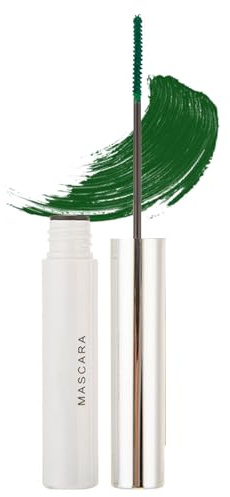 Ultra fin mascara vattentät, grön mascara långa ögonfransar, 5D grön mascara volym & definition, inte klumpig & torkbeständig mascara med silkesfiber, slät textur, halloween ögonmakeup