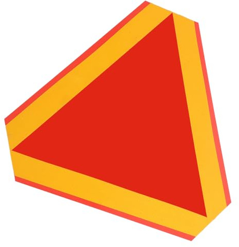 Abaodam Señal Material Papel Triangular de Advertencia Reflectante Mejora la Visibilidad en Carretera para Vehículos de Baja Velocidad