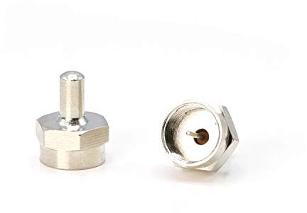 THE CIMPLE CO Coaxial F Type 75 Ohm Terminator - 4 Pack - 75 Ohm Resistor for Coax and RF - (F-Pin / F81) Install on Unused Ports in Your Cable, Satellite, Antenna, or Other RF System