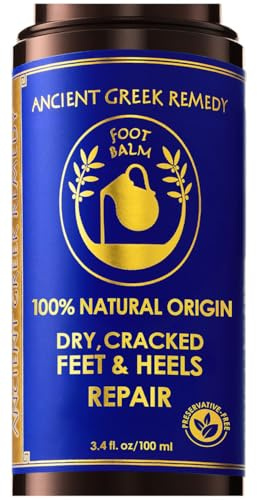 Dry Cracked Heels Repair | Organic Foot Cream for Dry Feet & Callus with Jojoba, Lavender, Almond, Olive & Vitamin E Oil | Natural Foot Balm & Moisturizer for Skin | Hydrating Foot Treatment | 3.4 oz