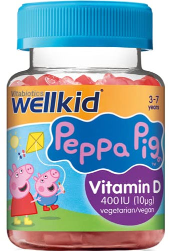 Wellkid Vitabiotics Peppa Pig Vitamin D Soft Jellies, Gummy, 30 Pack