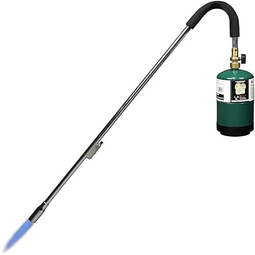 KOMAN Weed Torch Propane Burner, 35 Long Arm, Self-Ignition,Fuel by 1LB /5-40LB Propane Tank, for Roofing, Weeding, Campfire Starting (Output 24000BTU)