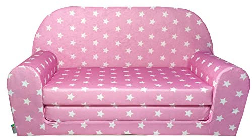 FORTISLINE – Kindersofa MINI ausklappbar 40x78x45cm - Kindersofa für Kinder 2in1 - Kindercouch ausklappbar - Schlafcouch aus Schaumstoff - Abnehmbarer Bezug - Viele Motive