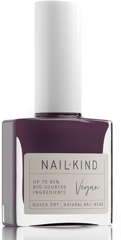 NAILKIND Deep Purple - Plum Nail Polish - Disco Diva - High-Shine - Dark Nail Varnish - Vegan Nail Lacquer - Peta Certified + Cruelty Free - Quick Drying Long Lasting - Chip Resistant Manicure - 8ml