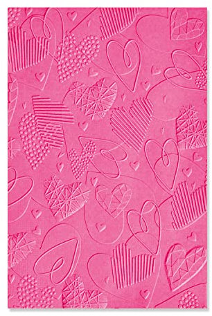 Sizzix 3-D Textured Impressions Prägeschablone Mark Making Hearts von Kath Breen | 666038 | Kapitel 4 2022