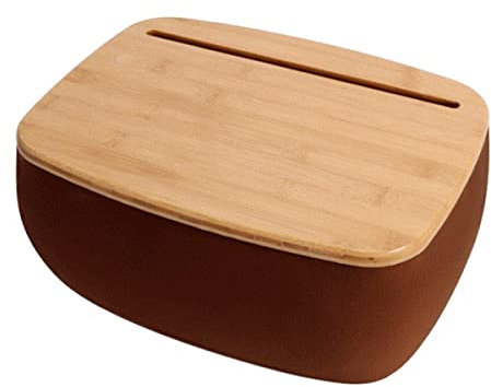 Bärbar datorbricka, bärbar datorställ for skrivbord med surfplatta, knäbord med kudde for säng och soffa, bokställ, sovkudde (Color : Brown)