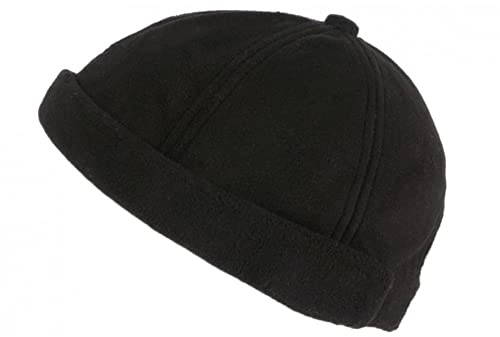 Cappello Docker nero in pile Look Marin Miki Kerzau – Taglia unica – Colore: Nero – Misto, Noir, taglia unica