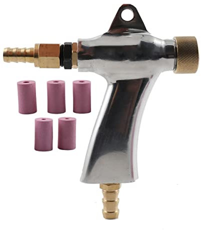 QAVODB Kit de gabinete de chorro de arena para pistola de chorro de arena de aire, accesorios de máquina de pistola con 5 boquillas de cerámica