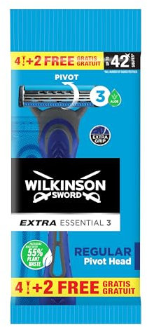 Wilkinson Rasoio Extra3 Essentials 4+2 Pezzi, 6pz