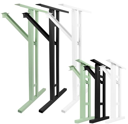 Natural Goods Berlin Juego de 2 Soportes en Forma de I para Muebles de Carpa de Cerveza (Verde, 70 x 42 cm), Patas Plegables de Metal para Mesa de Cerveza, Marco Estable de Mesa para Exteriores, para