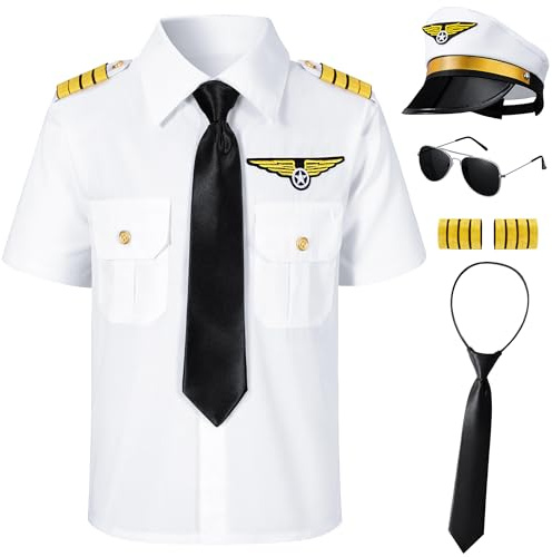 Yoroka Kids Pilot Costume Airline Captain Pilot Uniform With Accessories-150