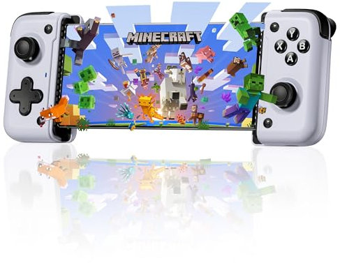 EasySMX M05 Handy Controller Android, Smartphone Controller für iPhone15 Series mit USB C, Bluetooth Handy Controller mit Hall Effekt Trigger & Programmierbare Tasten, Plug and Play -Weiß