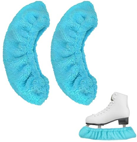 Kufenschoner Schlittschuhe Schoner,Schlittschuh Schoner,Kufenschutz Zubehör,Kufenstrumpf Eishockey Elastische Kufenstrümpfe Schlittschuhschoner für Damen Herren Kinder Schlittschuhe (Pfauenblau)