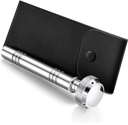 THINCAN Aspersor de agua religiosa Depósito de agua bendita con funda protectora de cuero para uso espiritual religioso indispensable