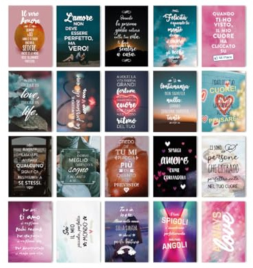 TypeStoff Set di 20 cartoline postali – AMORE-LOVE – DIN A6, 20 temi diversi con frasi, citazioni e aforismi – PK-00161-IT