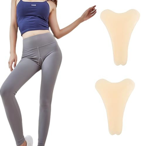 QIUMING Camel Toe Traceless Pad Osynliga Bikini Klistermärken Silikon Camel Toe Återanvändbara concealer för Leggings, Badkläder, Ljus hud, Taglia unica