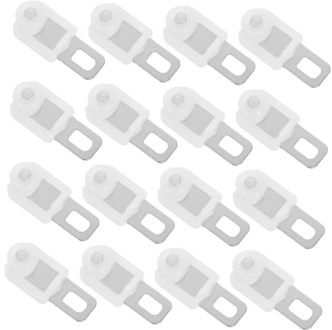 MUCKLILY Rouleaux De Piste De Rideau avec Crochet pour Rail Coulissant Chariot sur roulettes pour Rideaux 3.30 X 1.50 X 1.30 Cm Lot de 50 pour Supports De Tringles sans Perçage Fenêtres Et Portes