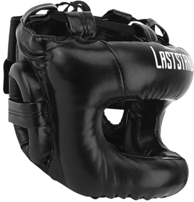 Lljsszr Casco da Boxe, Protezione per la Testa, Casco ventilato Morbido, Attrezzatura Protettiva per Combattimento, Taekwondo, Karate, Allenamento di Arti, Nero