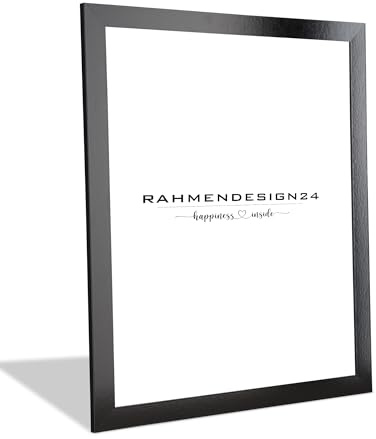 Rahmendesign24 Cornice per foto Puzzle | Nero (Lucido) 62x93 cm | Vetro acrilico ANTIREFLEX/ANTIRIFLESSO | Cornice da galleria, intercambiabile, decorativa, da parete, da tavolo