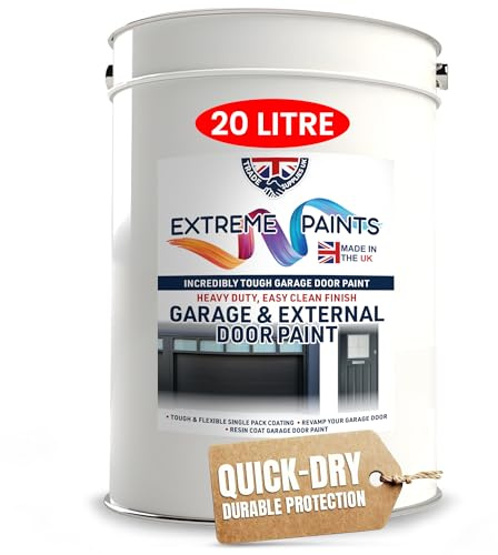 TRADE SUPPLIES UK - Extreme External Garage Door Paint - Gloss Enamel for Metal & Timber Door - Corrosion & Rust-Resistant - Yellow 20