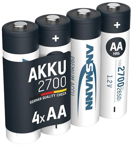 Ansmann 5030842 - Pilas Recargables AA (NiMh, 1.2 V, 2700 mAh)