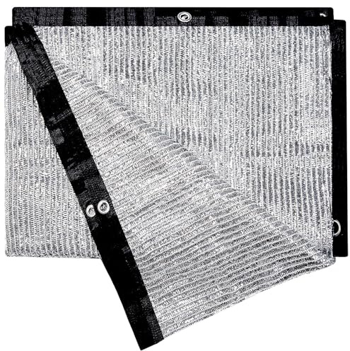70–85 % aluminium skuggduk 2 x 1,8 m/6,5 x 6 fot, reflekterande solblock nät presenning