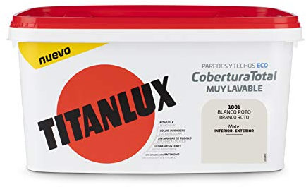 Titanlux Cobertura Total pintura para paredes Blanco Roto 4L