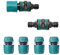 Topways Quick Release in Line Shut Off Valve for Join Garden Hose Pipe Tube, Double Male Connector Valve Extender with Matching Hose End Quick Connectors