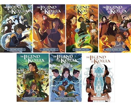 The Legend of Korra Series 6-book Set Collection (Turf Wars Part 1-3, Ruins of the Empire Part 1-3)