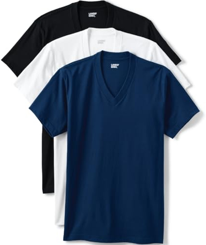Lands' End Men's V-Neck T-Shirt - 3-Pack Misc XL