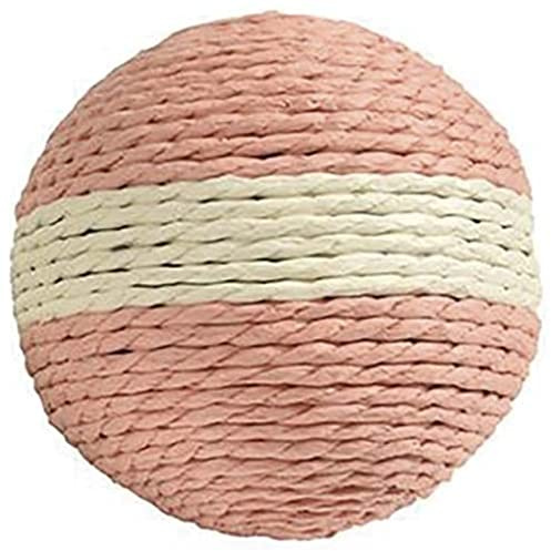 Bobby Canifrance, Boule, Pelota para rascar Gatos, Juguete para Gatos en Cuerda reciclada, Rosa, 10 cm